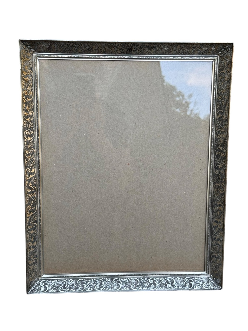 LOT OF 2 Vintage Ornate Metal Embossed Finish 11 x 14 Frame Photo Picture Frame